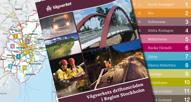 Driftområden i Region Stockholm, 32-sidig broschyr / Trafikverket